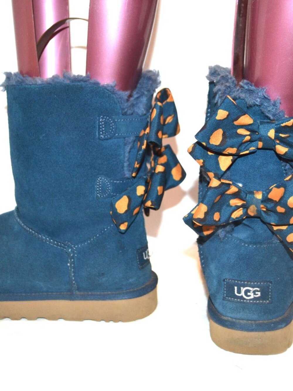 Ugg Bow Bailey Blue Boots Size 6 USA